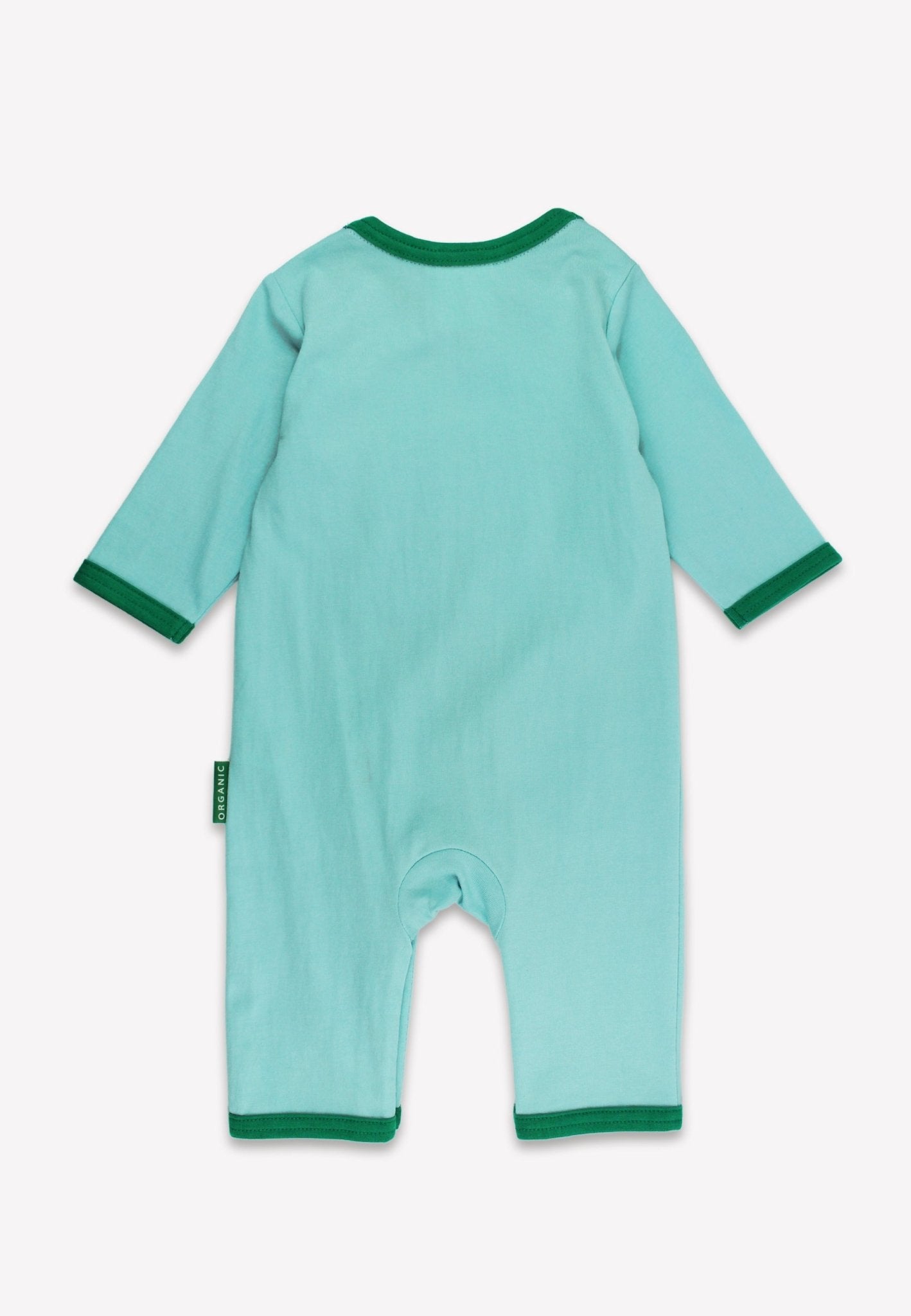 Organic Sheep Applique Blue Sleepsuit - Toby Tiger