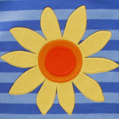Organic Sunflower Applique Sleepsuit - Toby Tiger