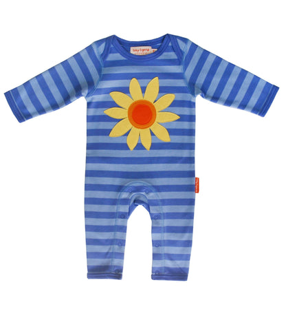 Organic Sunflower Applique Sleepsuit - Toby Tiger