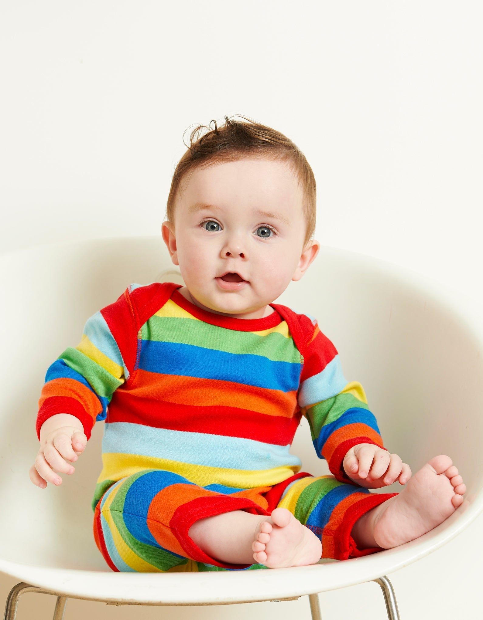 Organic Stripe Sleepsuit