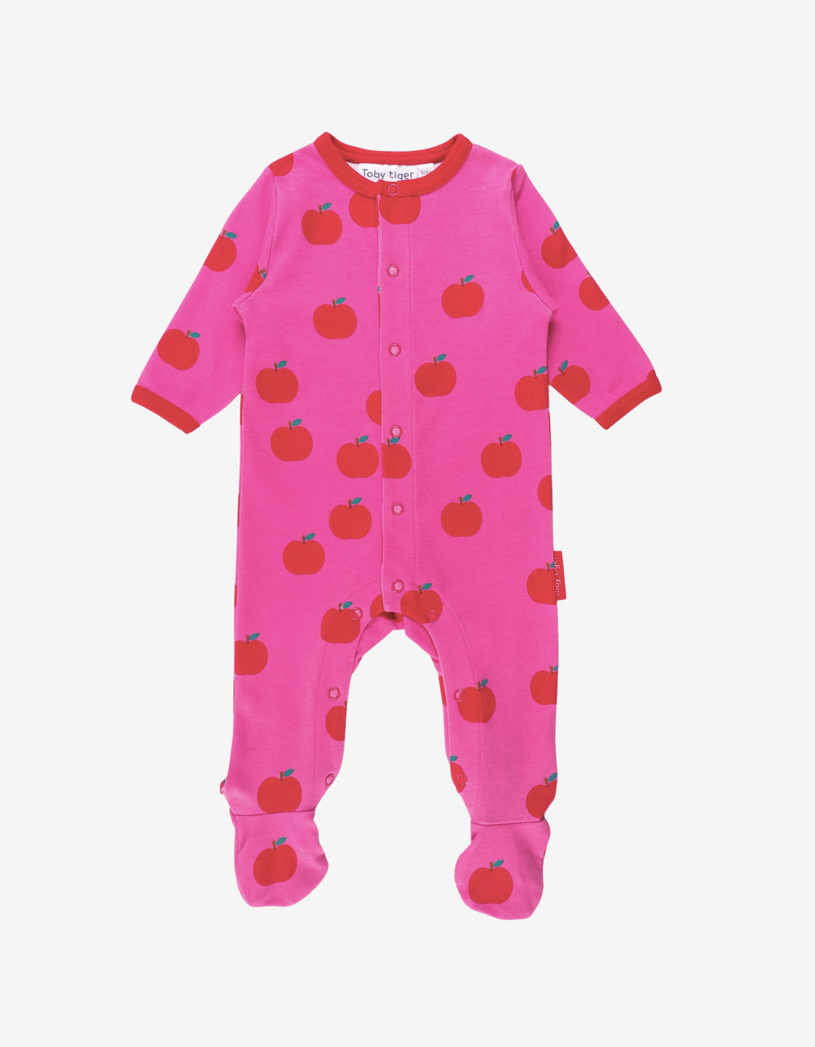 Organic Apple Print Babygrow - Toby Tiger