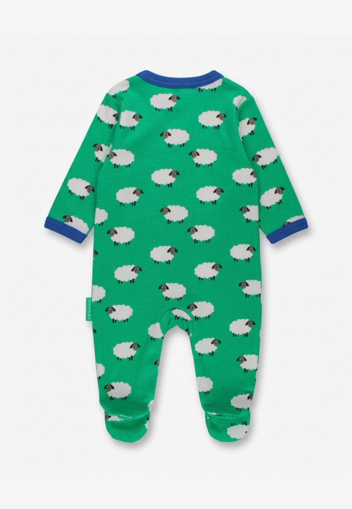 Organic Sheep Print Sleepsuit - Toby Tiger UK