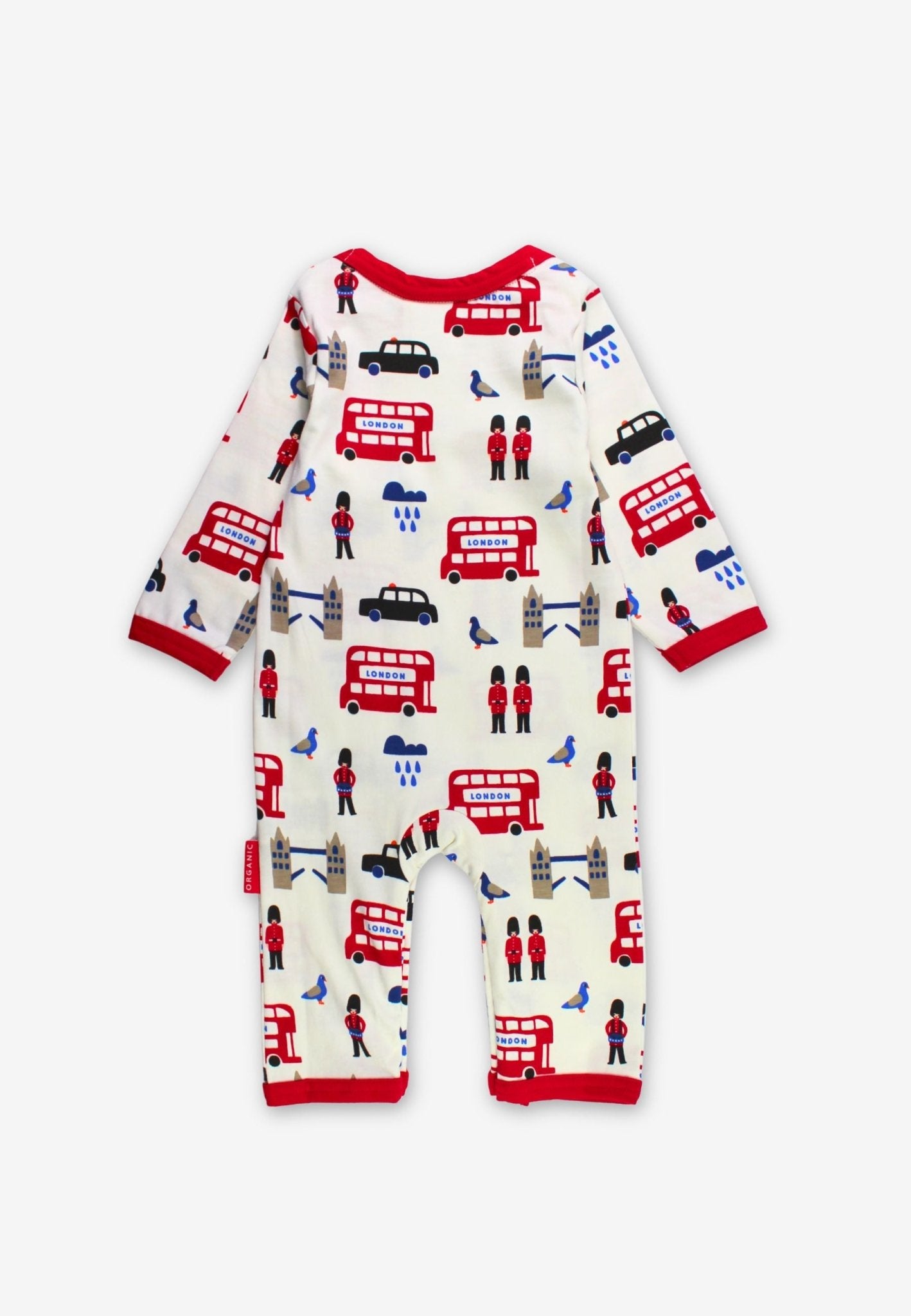 Organic London Print Sleepsuit - Toby Tiger