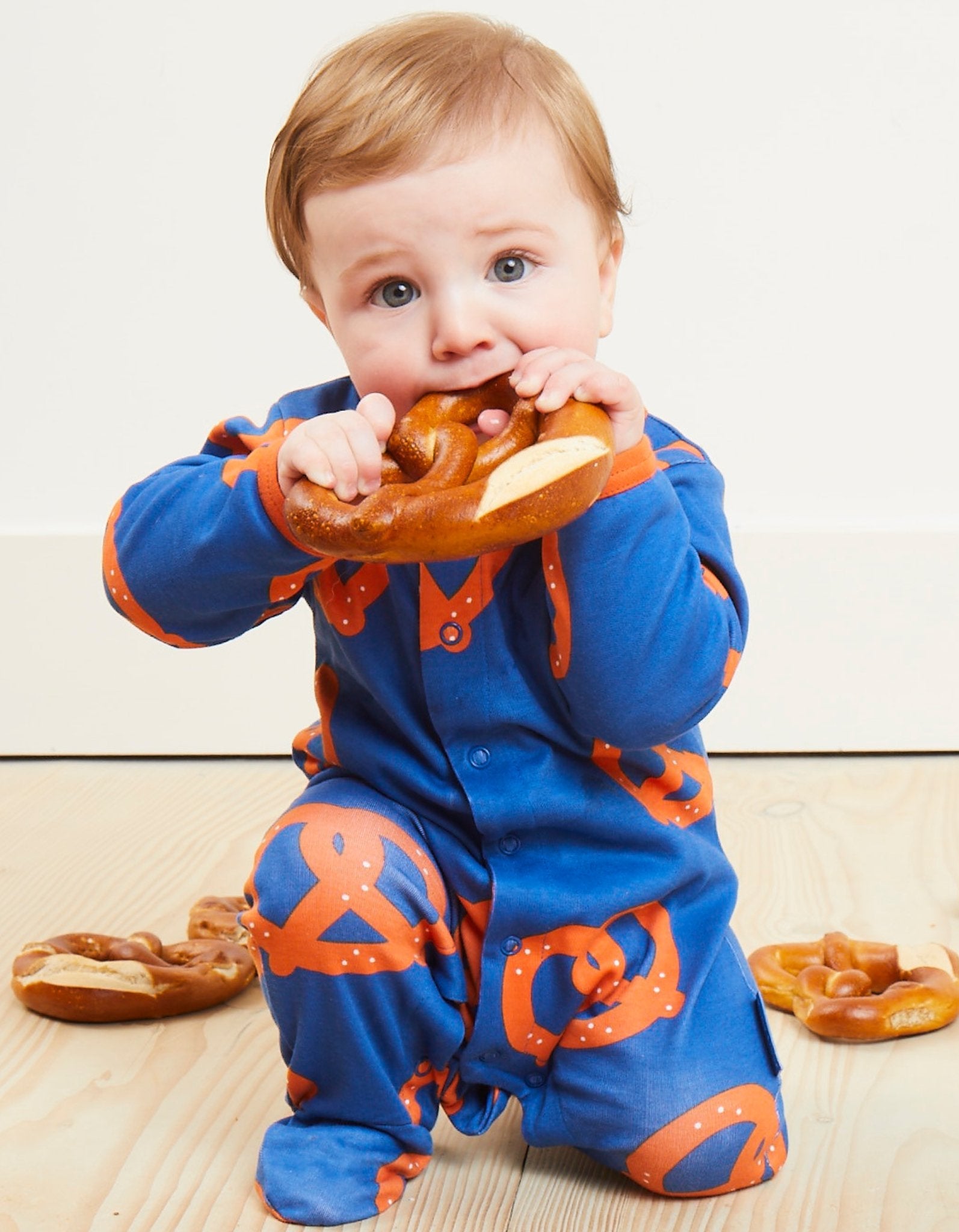 Organic Pretzel Print Babygrow - Toby Tiger UK Retail