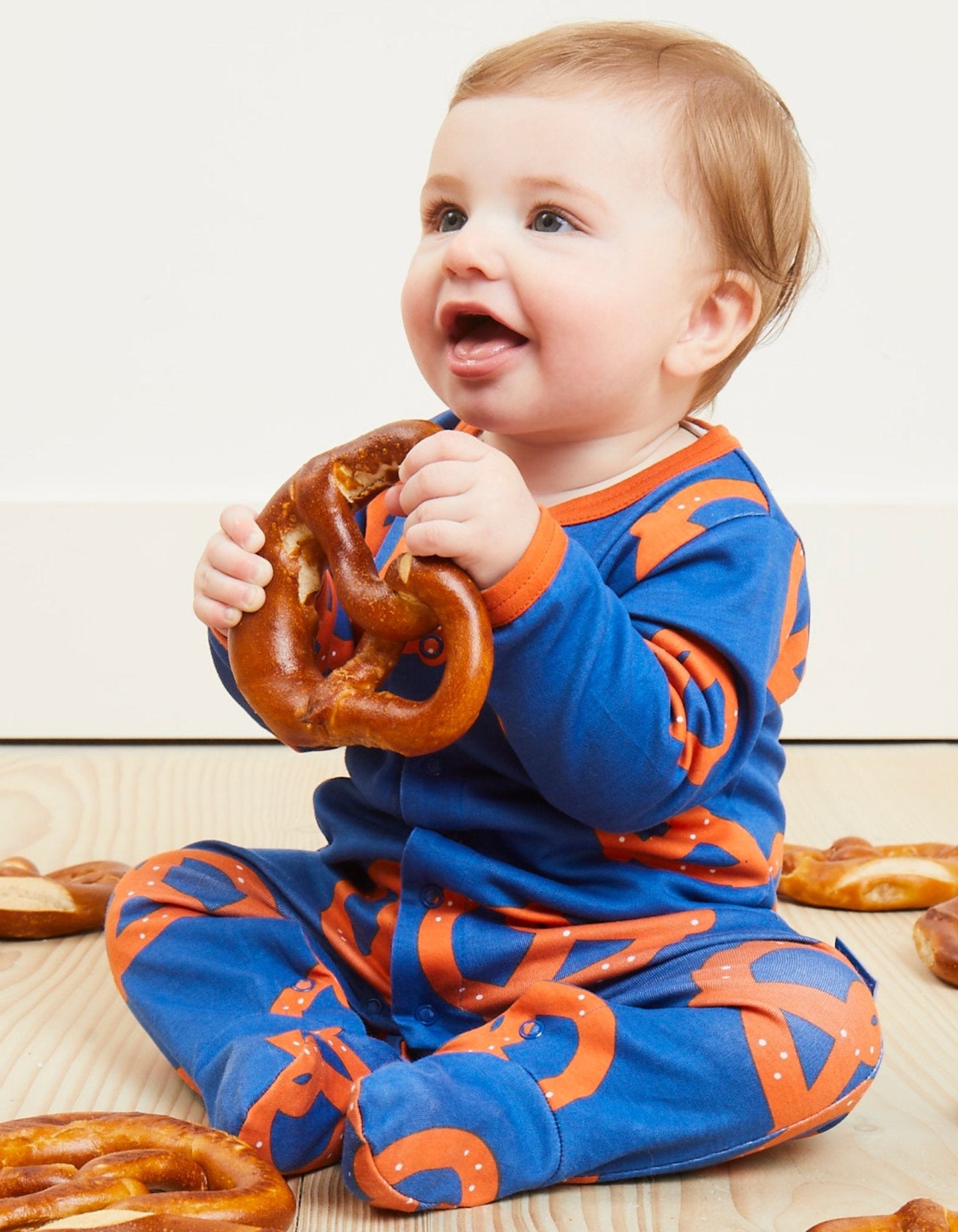 Organic Pretzel Print Babygrow - Toby Tiger UK Retail