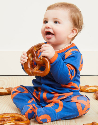 Organic Pretzel Print Babygrow - Toby Tiger UK Retail