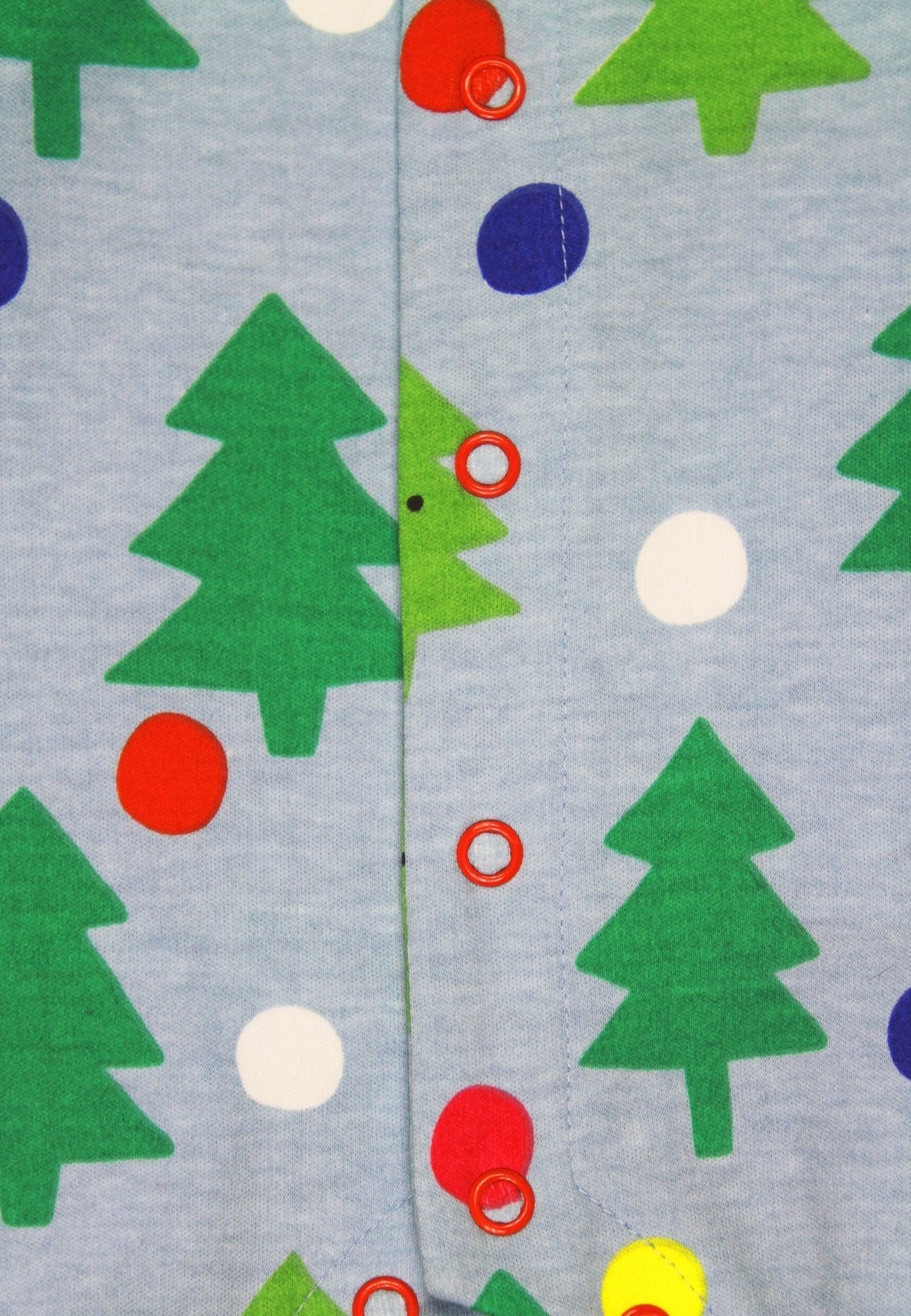 Organic Christmas Tree Print Sleepsuit - Toby Tiger