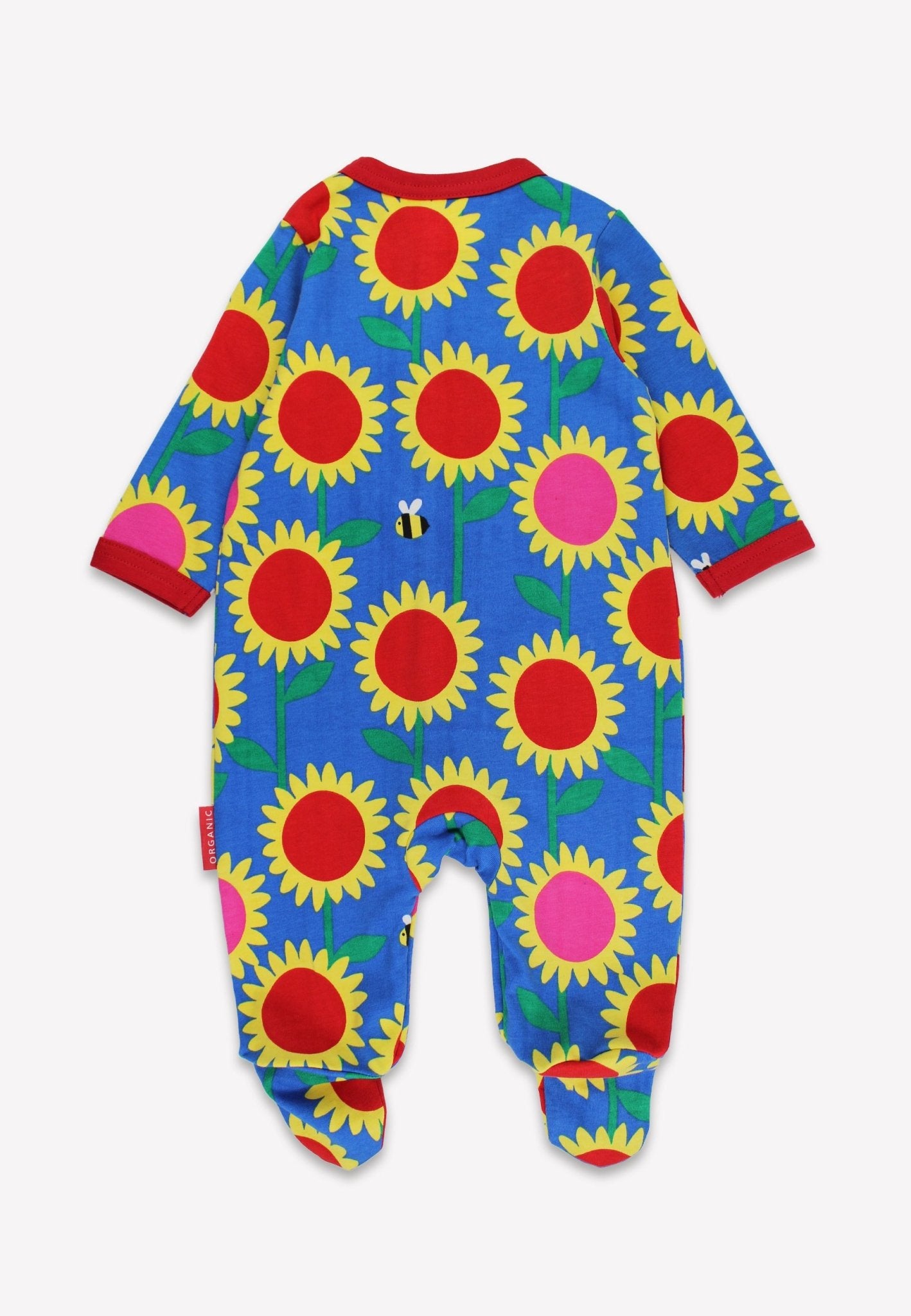 Organic Sunflower Bee Print Sleepsuit - Toby Tiger
