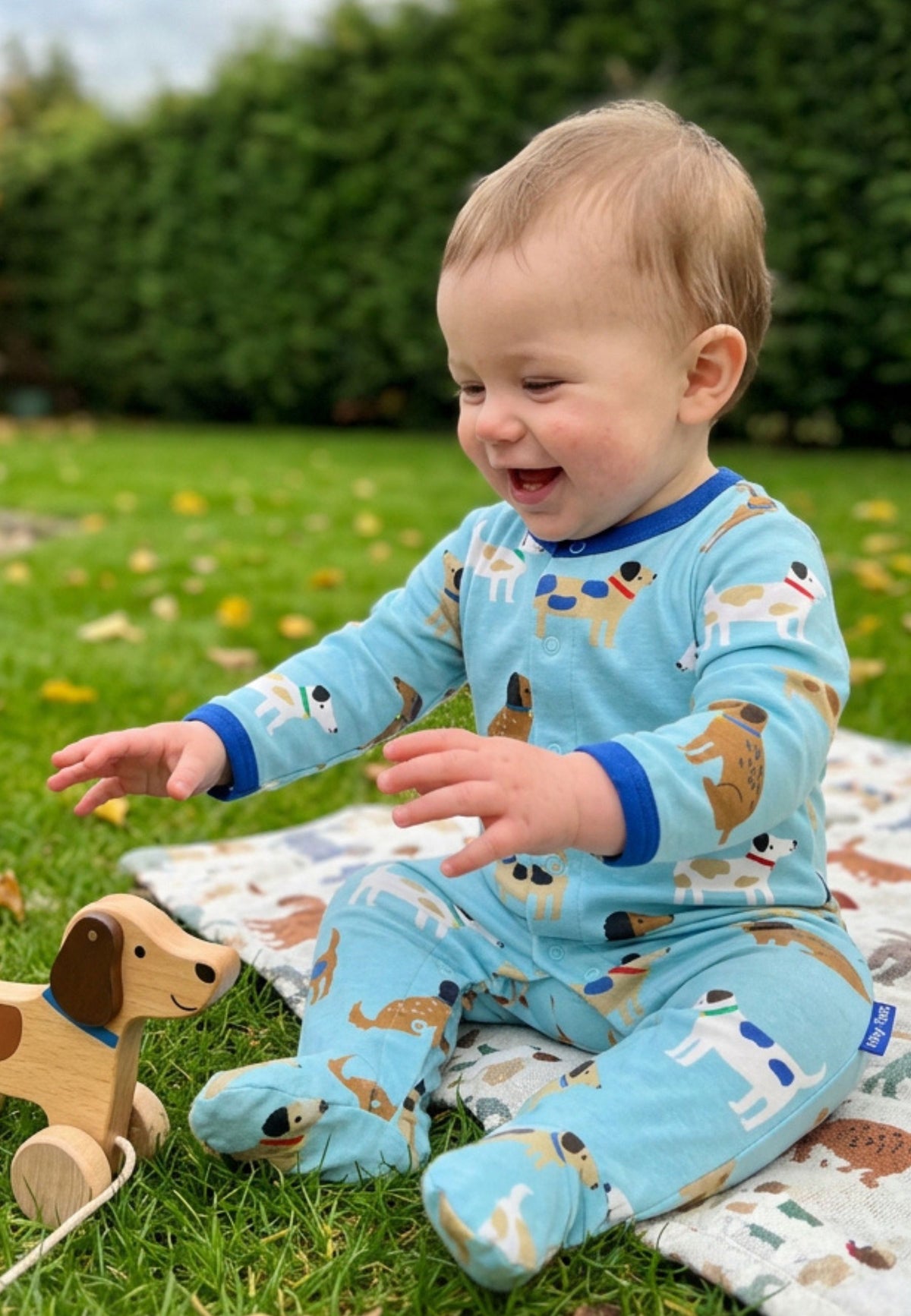 Organic Dog Print Sleepsuit