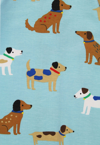 Organic Dog Print Sleepsuit - Toby Tiger UK