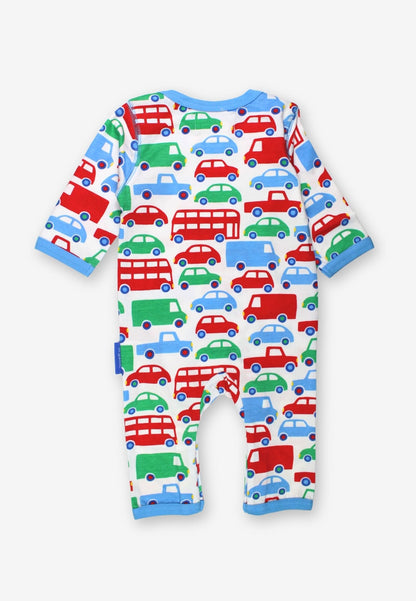 Organic Transport Printed Sleepsuit - Toby Tiger