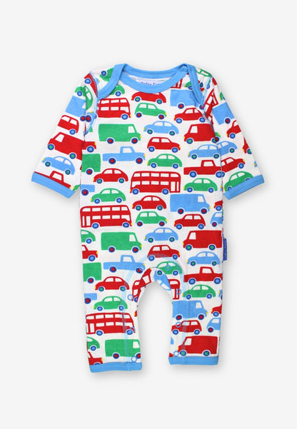 Organic Transport Printed Sleepsuit - Toby Tiger