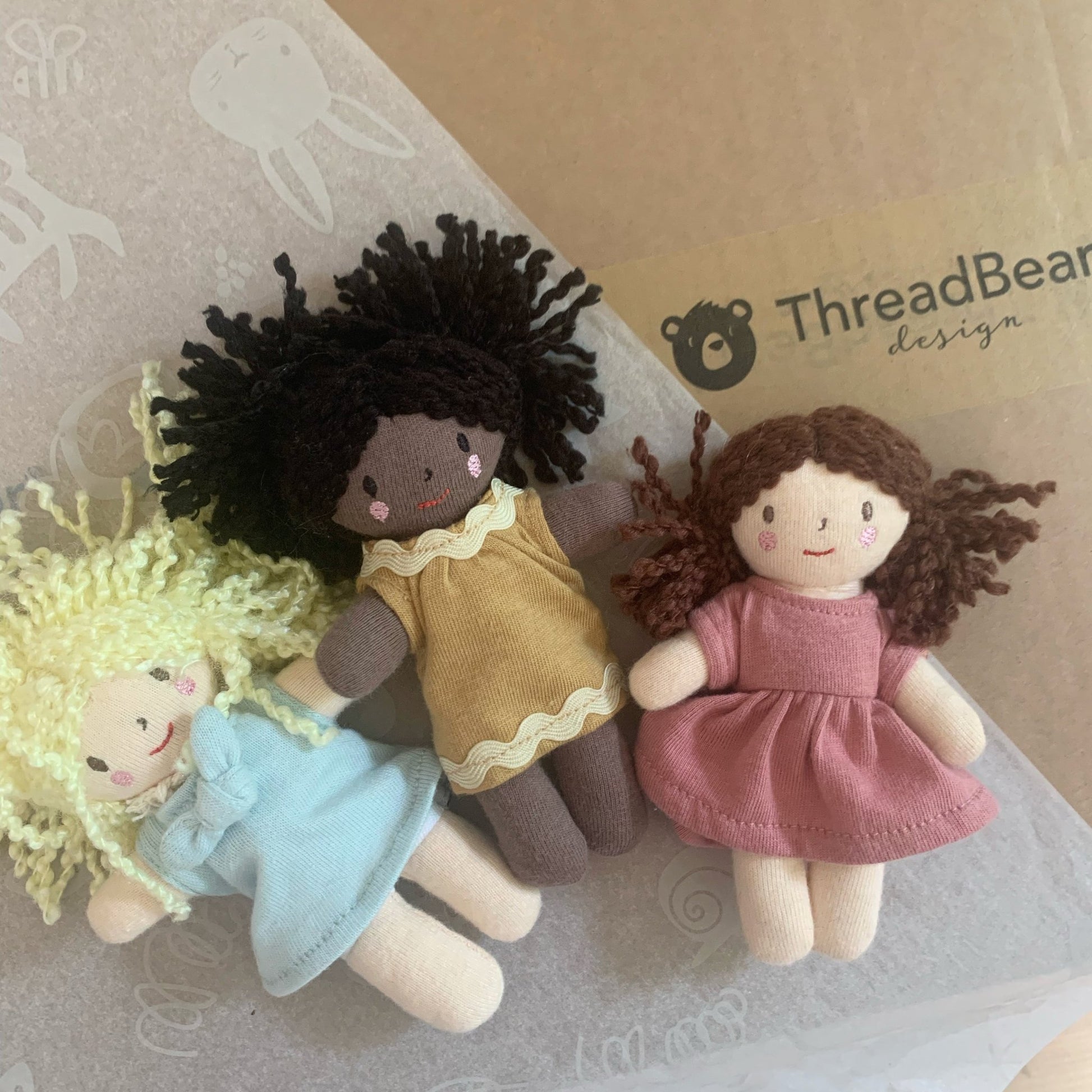 Mini Dolls Gift Set of 3 + Gift Box - Toby Tiger