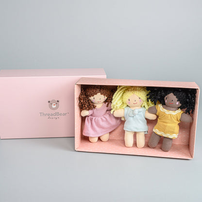 Mini Dolls Gift Set of 3 + Gift Box - Toby Tiger