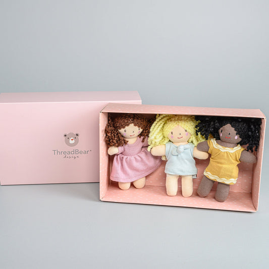 Mini Dolls Gift Set of 3 + Gift Box - Toby Tiger