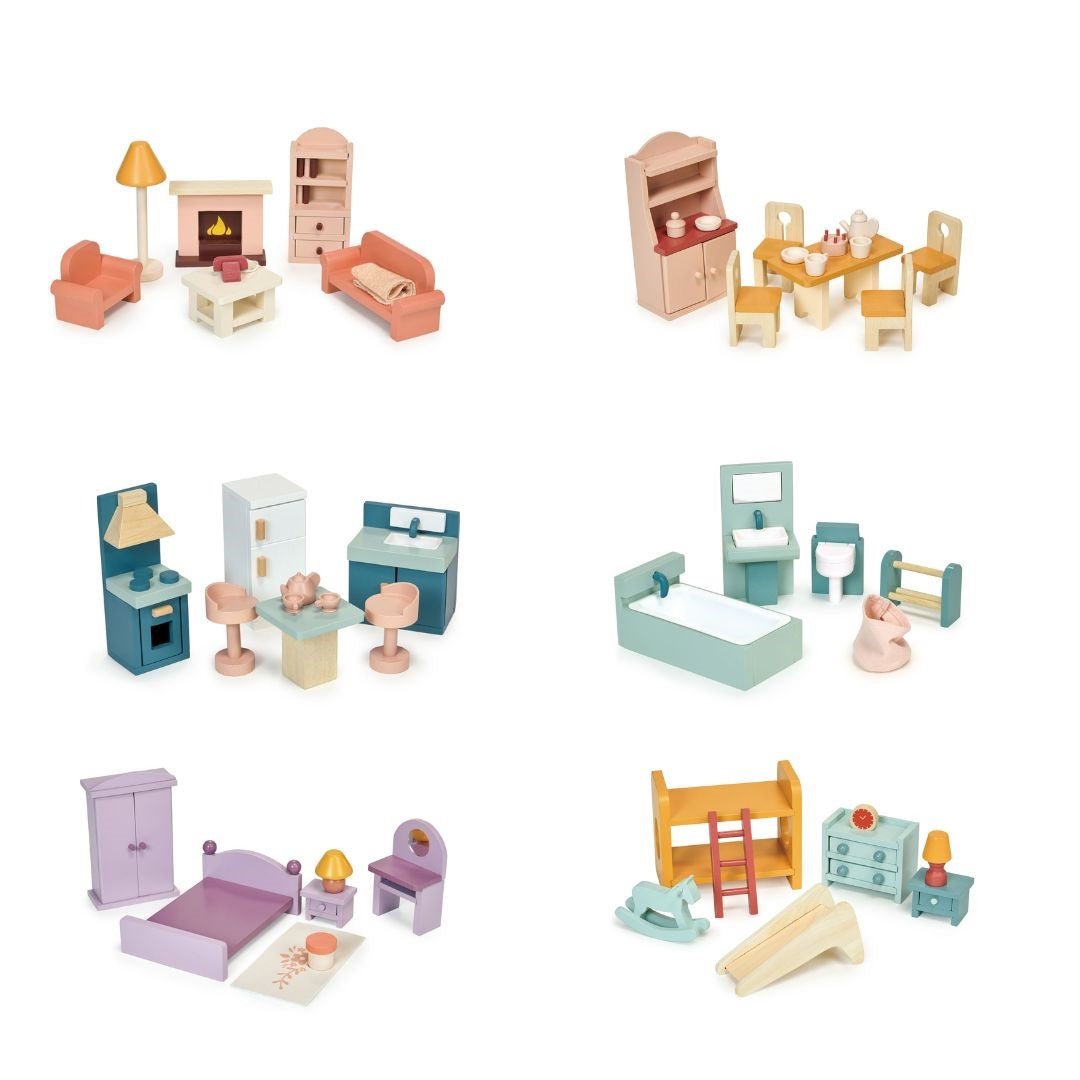 Mentari Dolls House Furniture Bundle Set of 6 - Toby Tiger