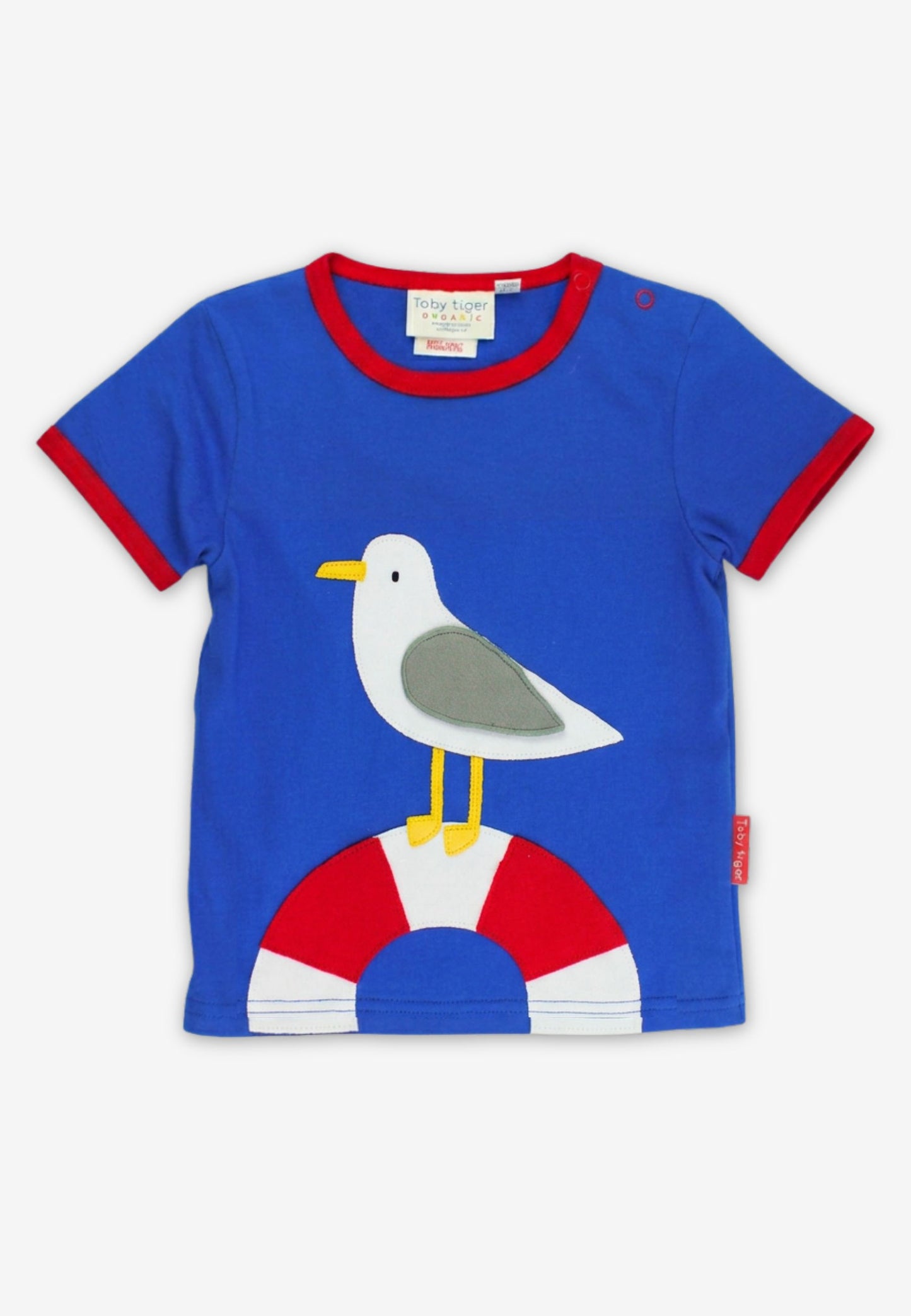 Organic Seagull Harbour Applique Short-Sleeved T-Shirt