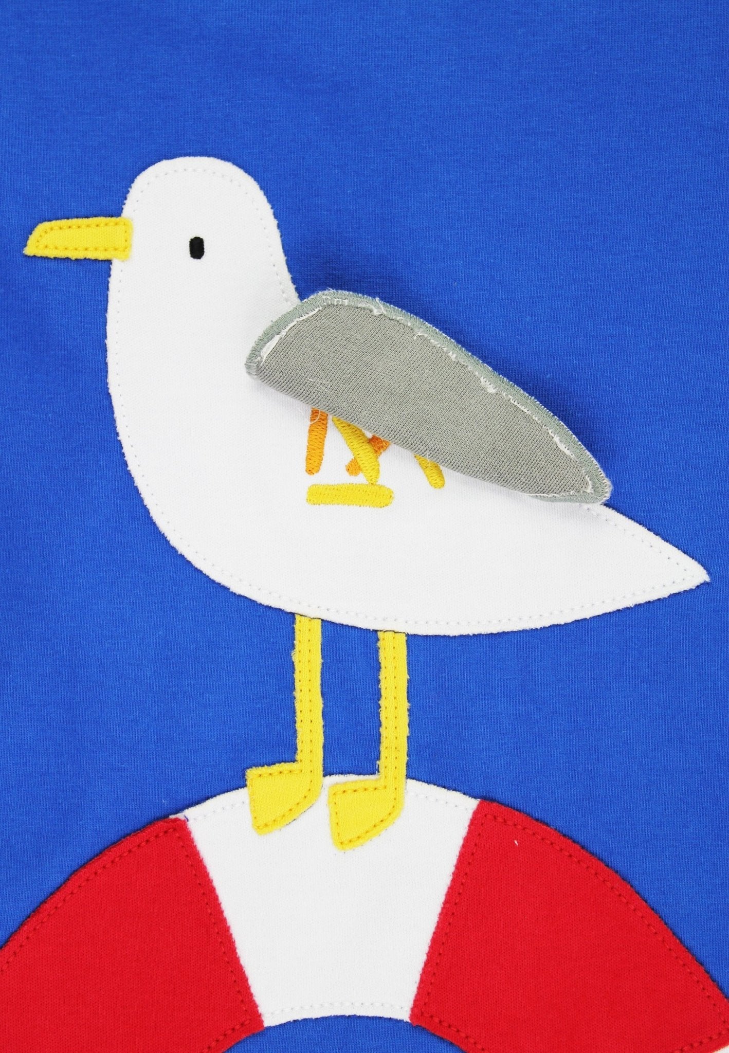 Organic Seagull Harbour Applique Short - Sleeved T-Shirt - Toby Tiger