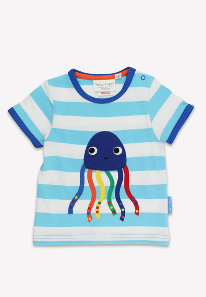 Organic Jellyfish Applique Short - Sleeved T-Shirt - Toby Tiger