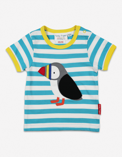 Organic Puffin Applique T-Shirt - Toby Tiger UK Retail