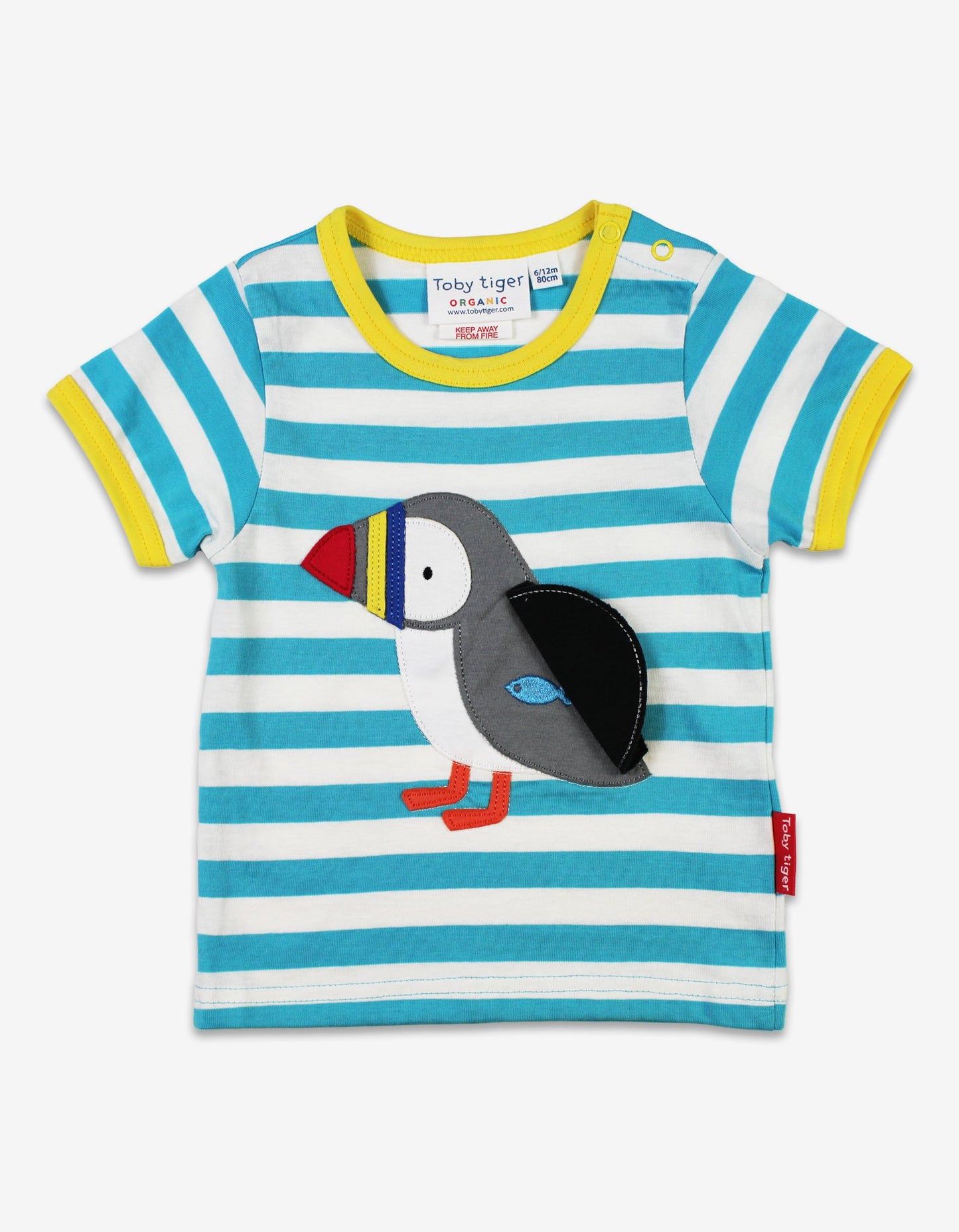 Organic Puffin Applique T-Shirt - Toby Tiger UK Retail