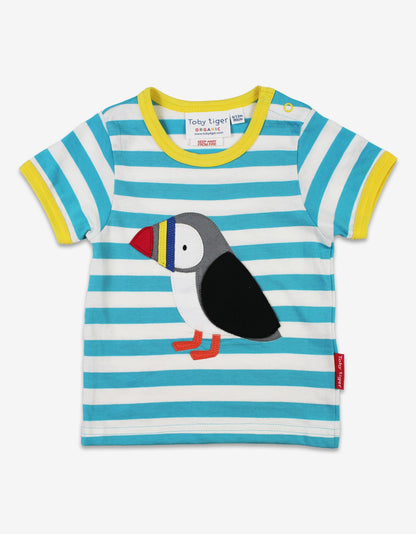 Organic Puffin Applique T-Shirt - Toby Tiger UK Retail