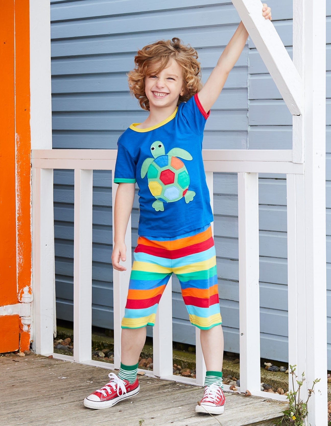 Organic Turtle Applique Short-Sleeved T-Shirt