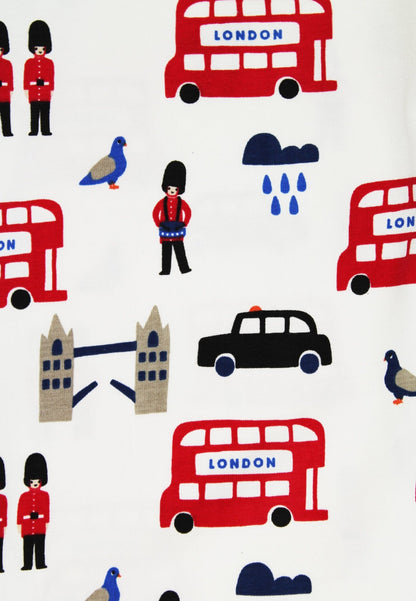 Organic London Print Baby Bodysuit - Toby Tiger