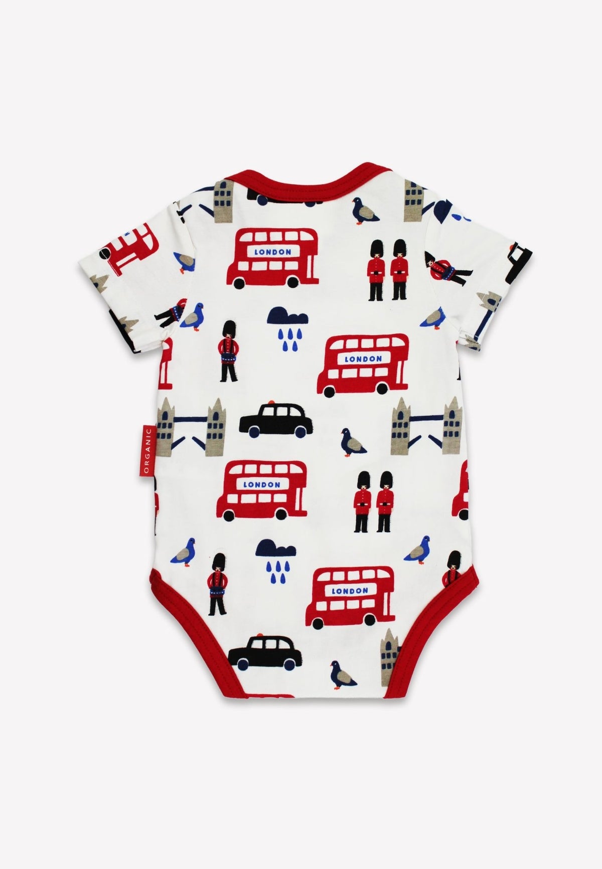 Organic London Print Baby Bodysuit - Toby Tiger