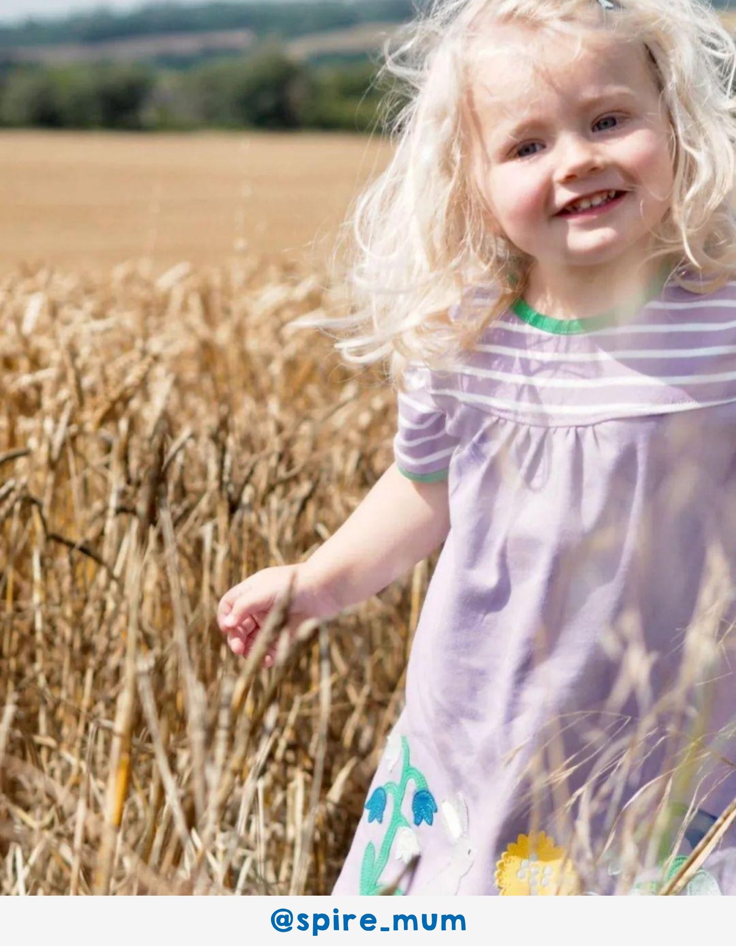 Organic Spring Applique Dress - Toby Tiger UK Retail