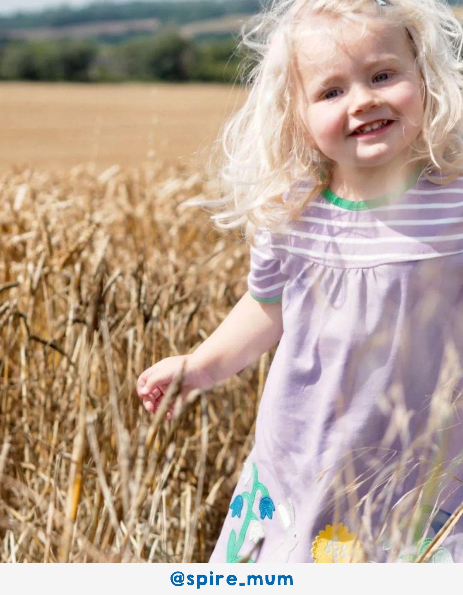 Organic Spring Applique Dress - Toby Tiger UK Retail