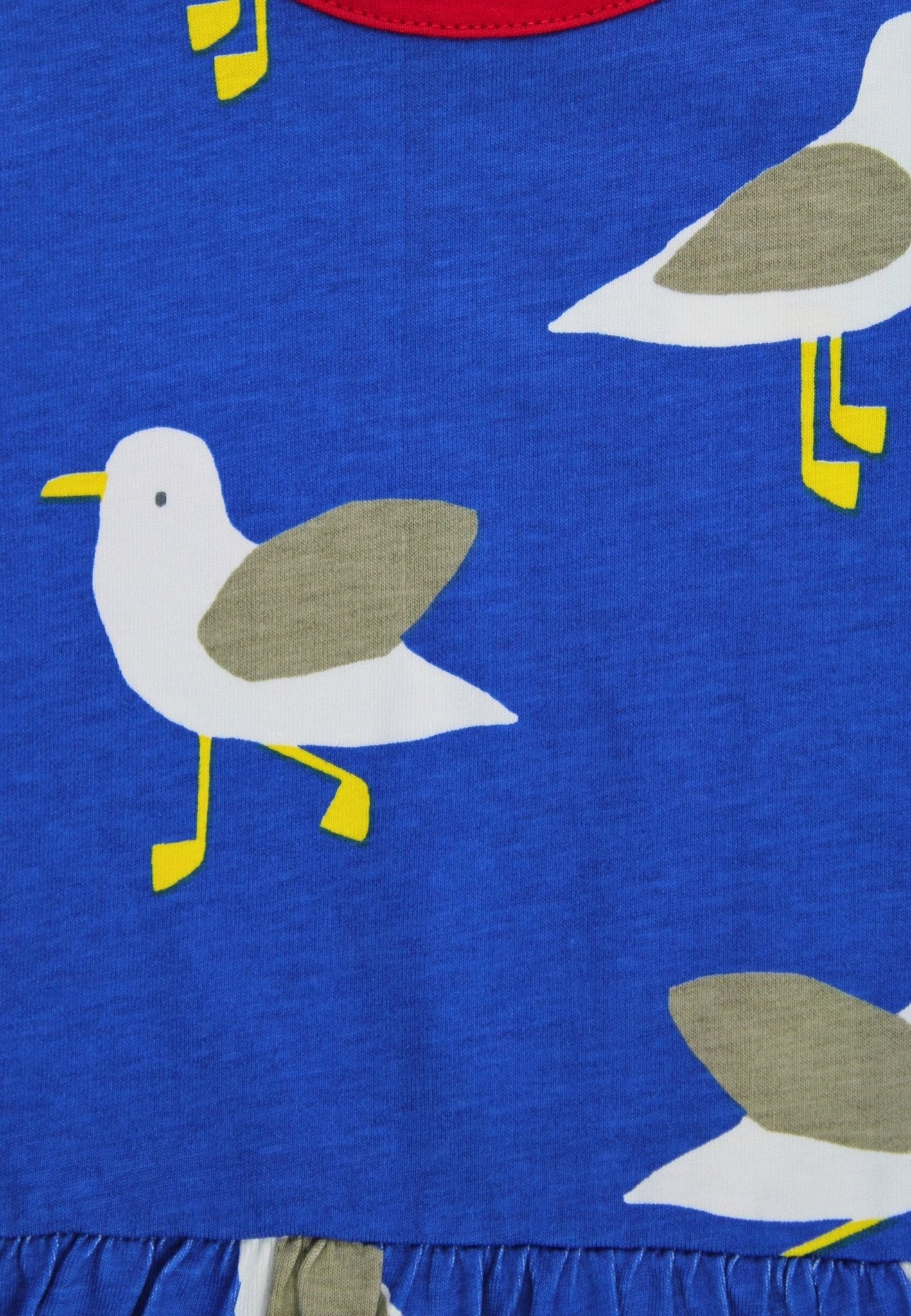 Organic Seagull Harbour Print Summer Dress - Toby Tiger