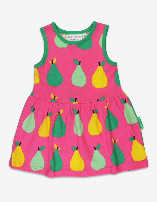 Organic Pear Print Summer Dress