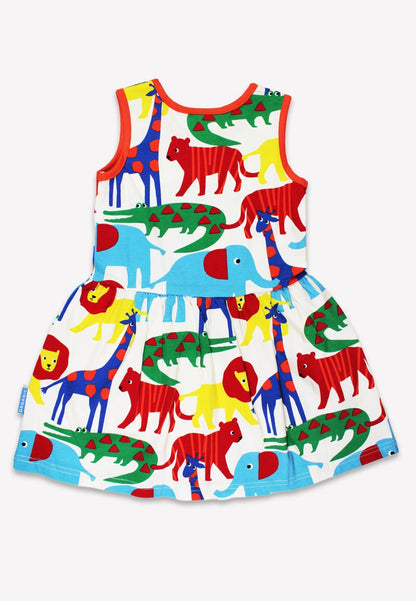 Organic Safari Print Summer Dress - Toby Tiger