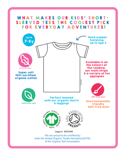 Organic Fruit Flower Print T-Shirt - Toby Tiger UK Retail