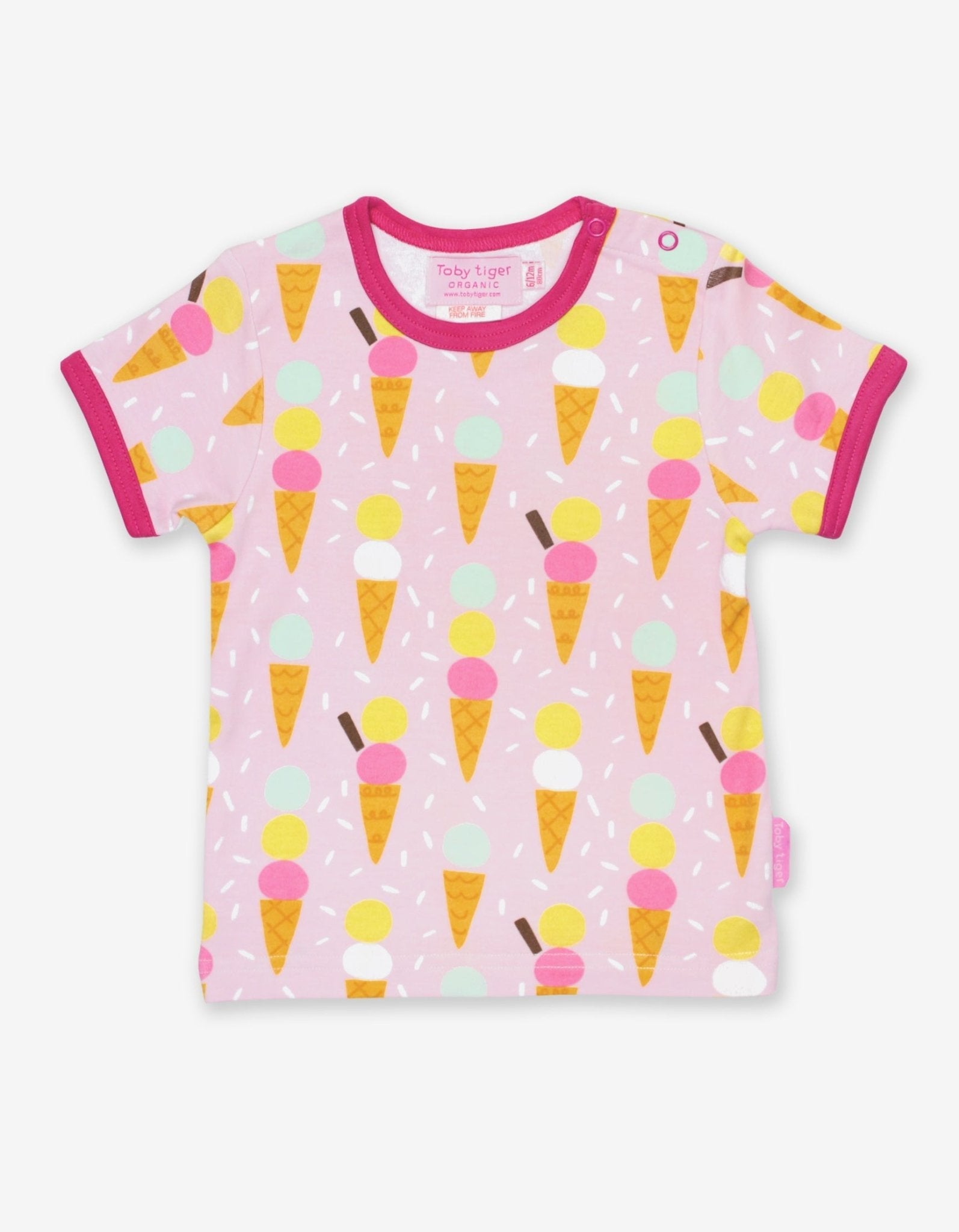 Organic Ice Print Short Sleeved T Shirt
