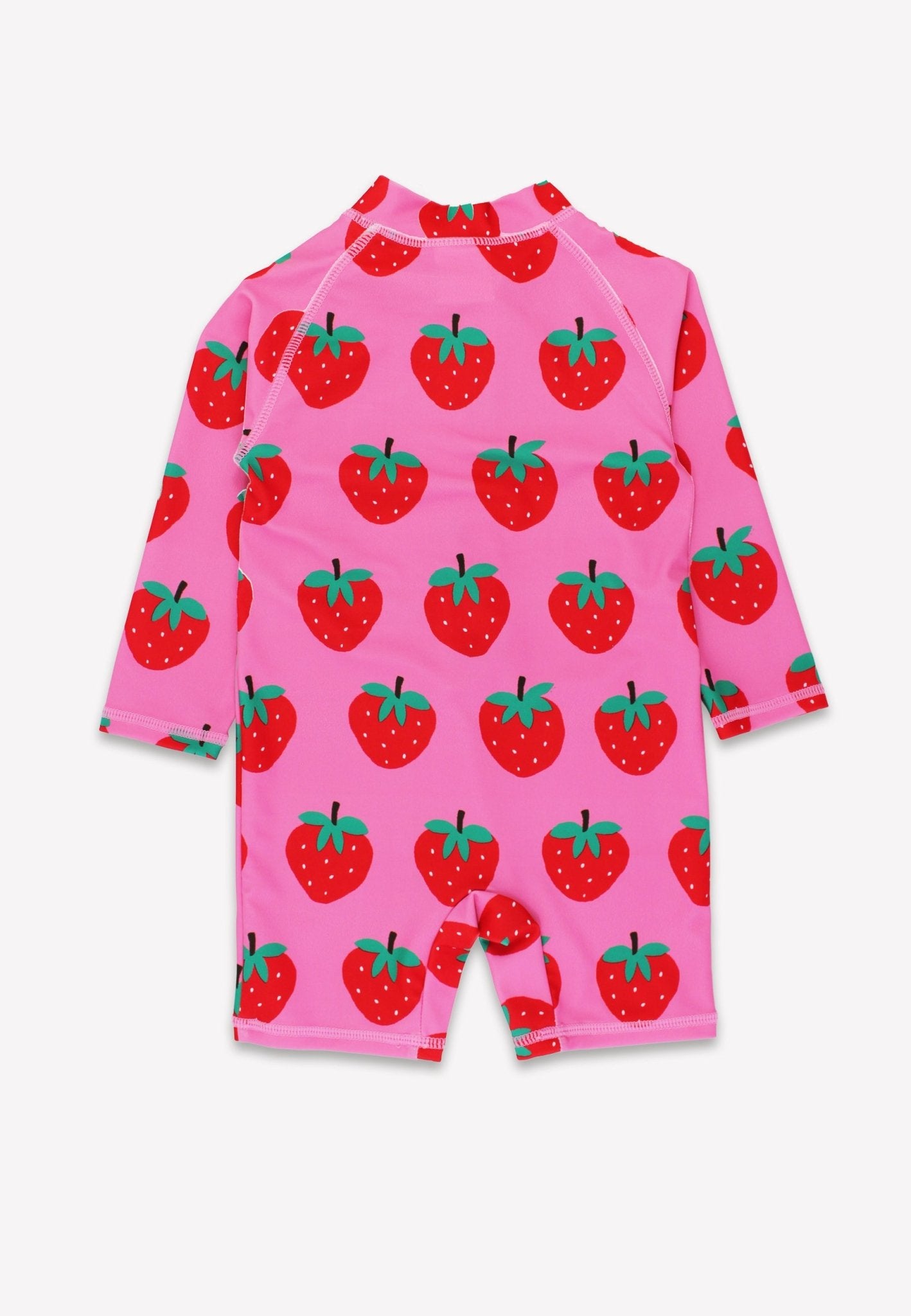 Strawberry Print Baby Long - Sleeved Swimsuit - Toby Tiger