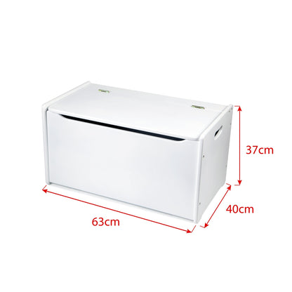 White Wooden Toy Chest - Toby Tiger
