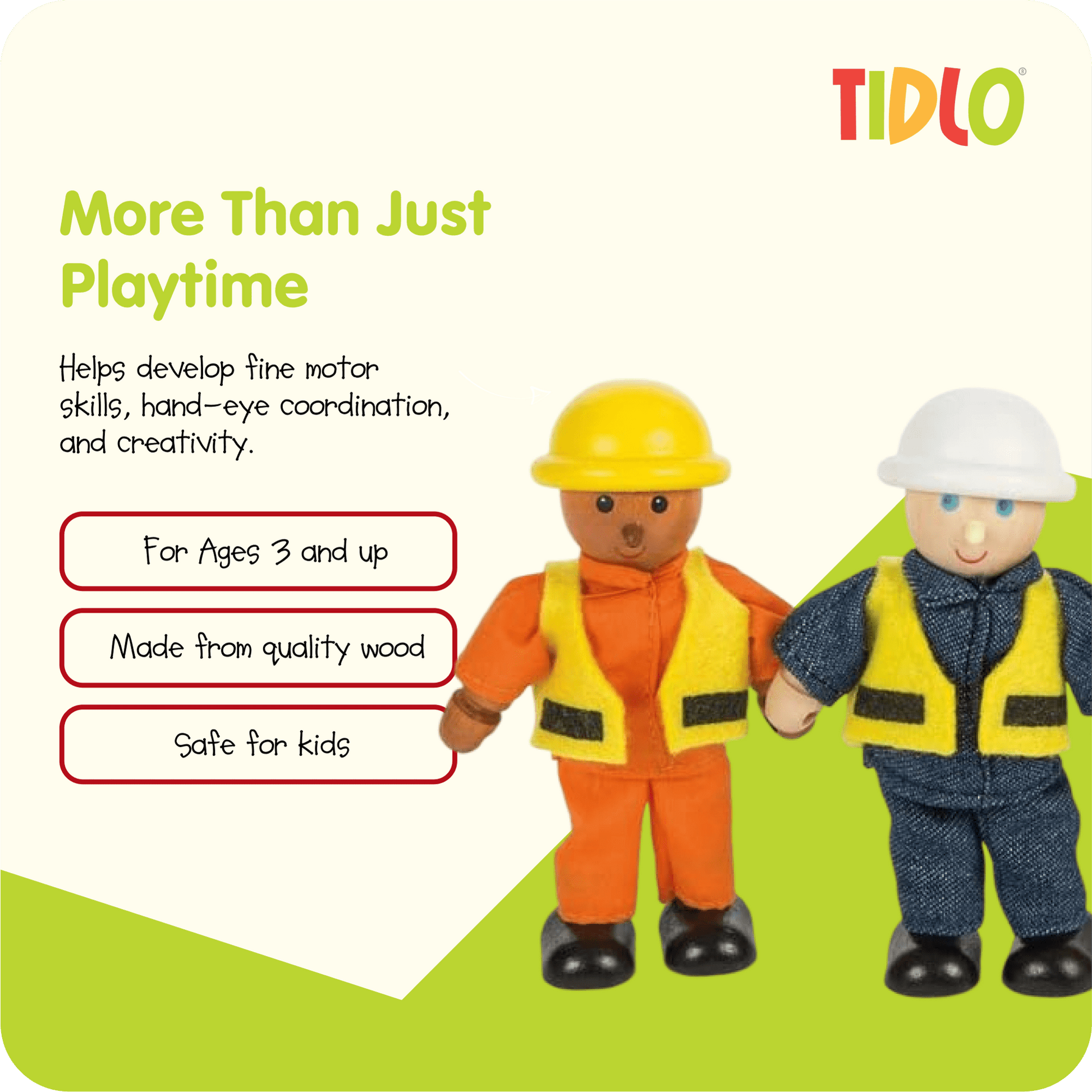 Wooden Builder Figures - Toby Tiger
