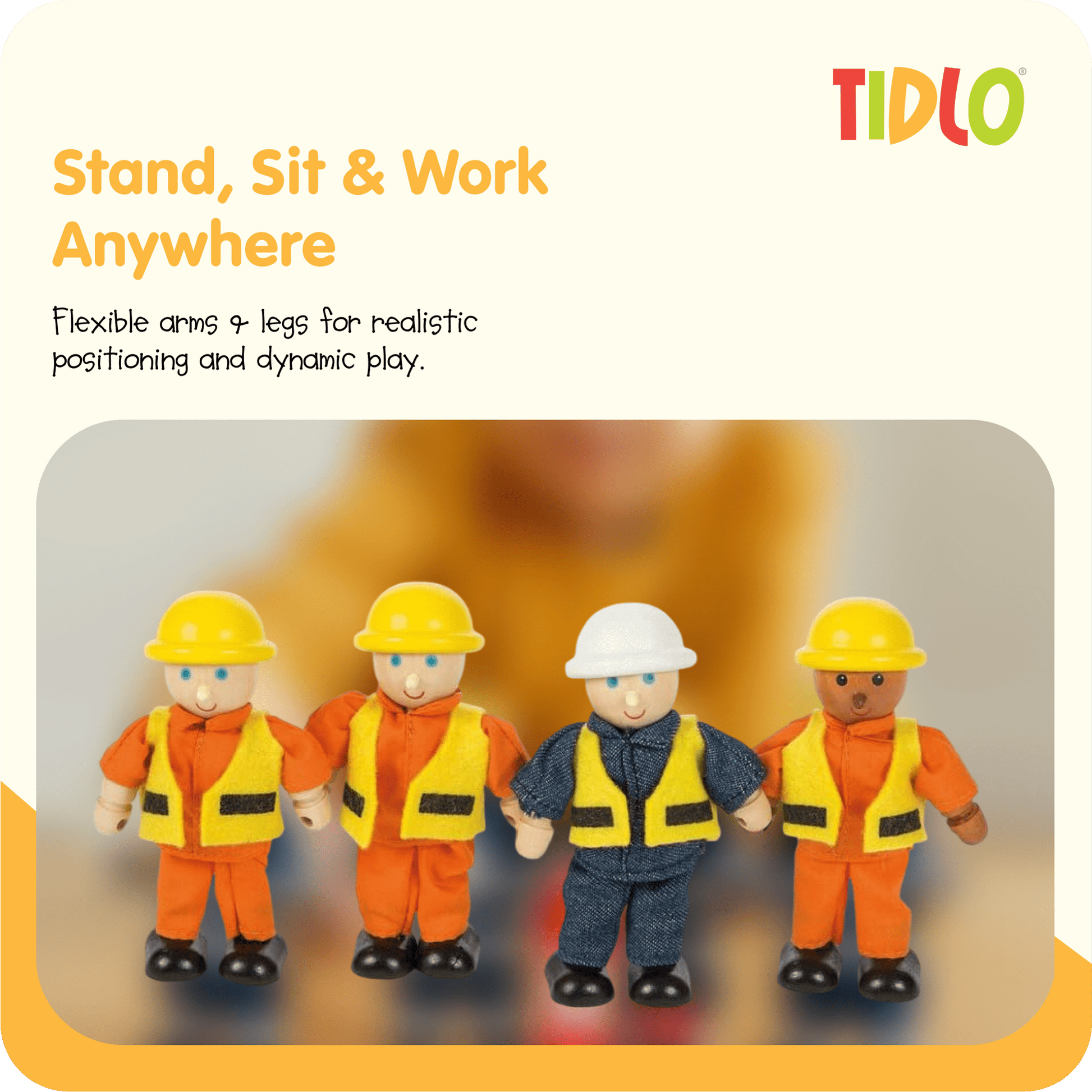 Wooden Builder Figures - Toby Tiger