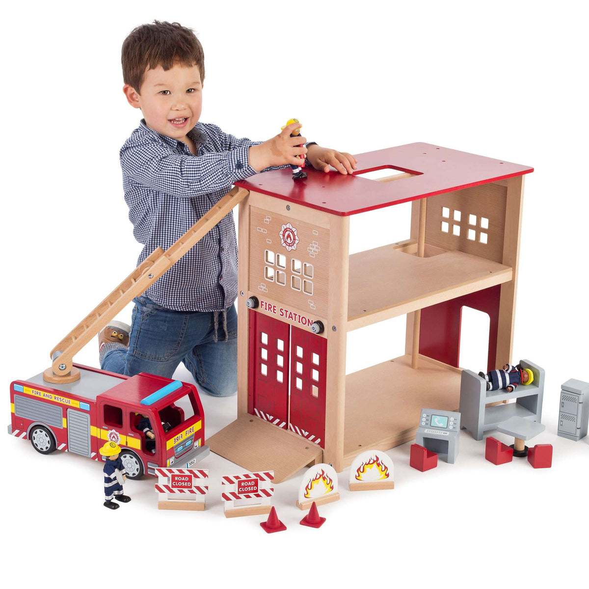 Fire Station Playset - Toby Tiger UK
