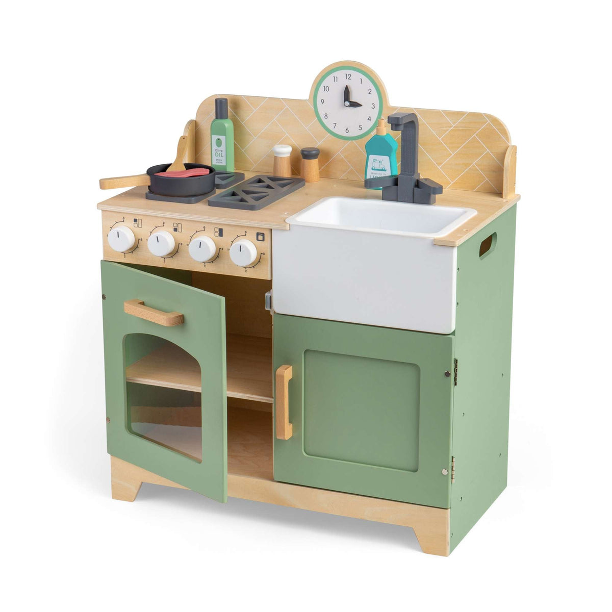 Wooden Play Kitchen - Toby Tiger UK