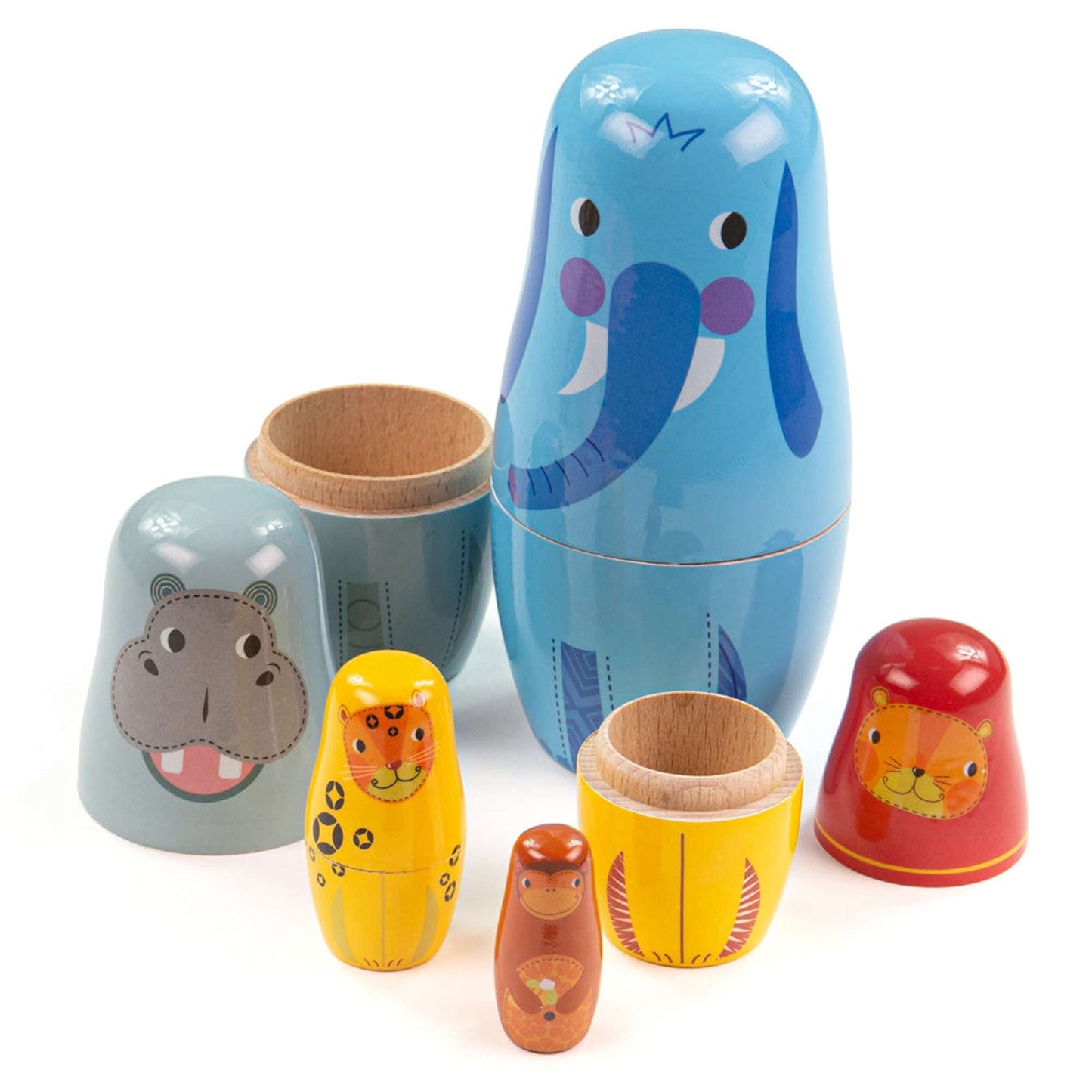 Jungle Animal Russian Dolls - Toby Tiger