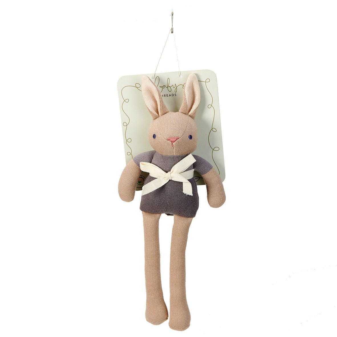 Baby Threads Taupe Bunny Doll - Toby Tiger