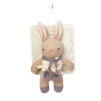 Baby Threads Taupe Bunny Rattle - Toby Tiger