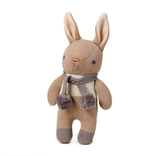 Baby Threads Taupe Bunny Rattle - Toby Tiger