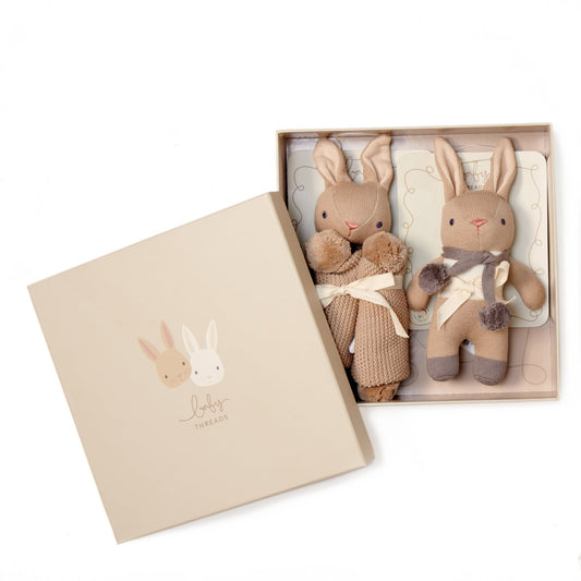 Baby Threads Taupe Bunny Gift Set - Toby Tiger