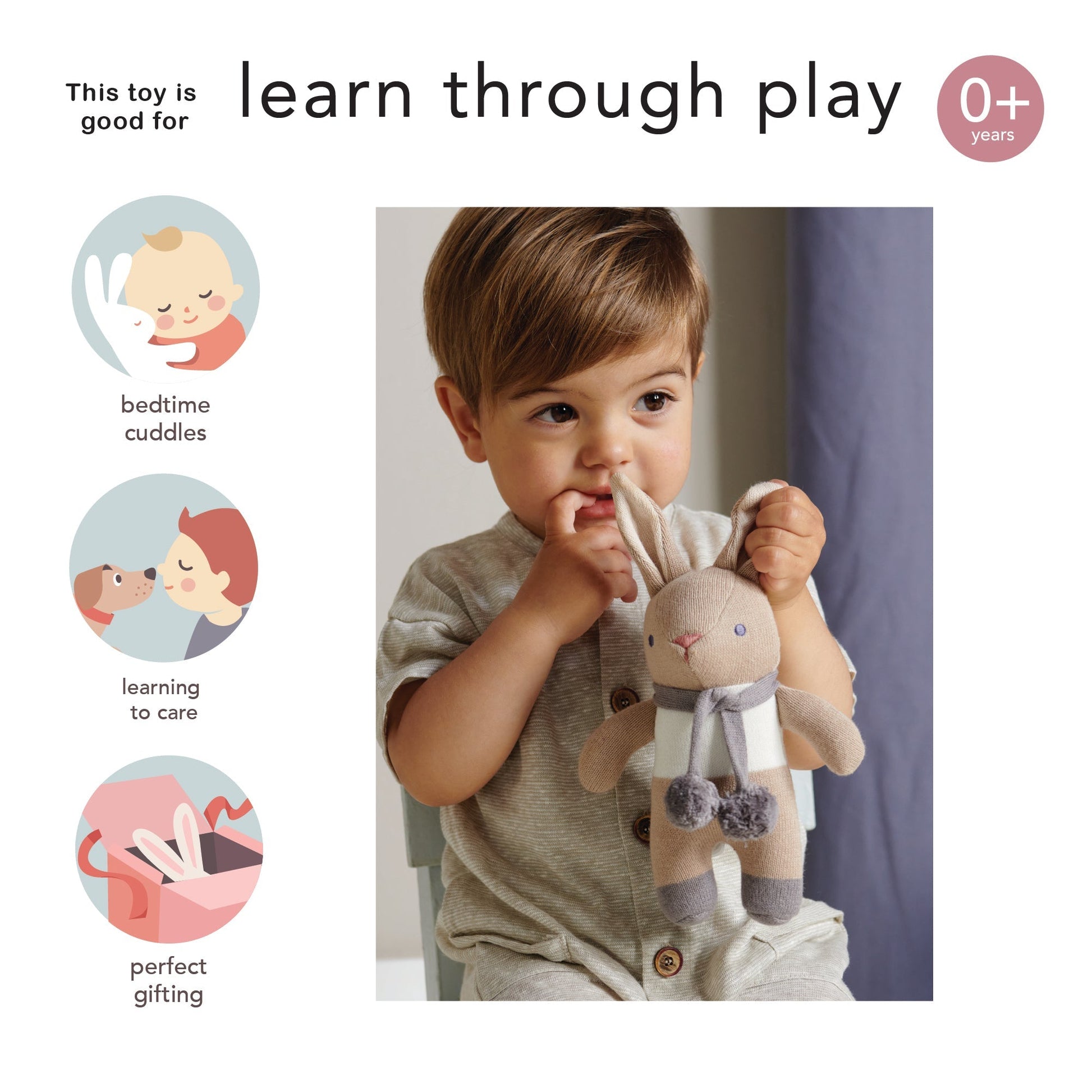 Baby Threads Taupe Bunny Gift Set - Toby Tiger