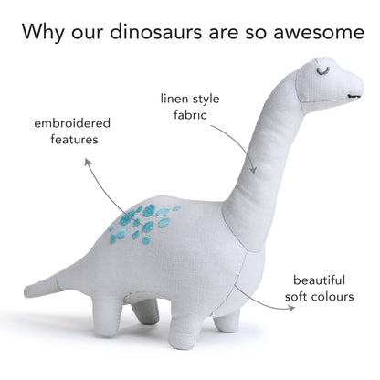 Bronty Linen Dinosaur Toy - Toby Tiger