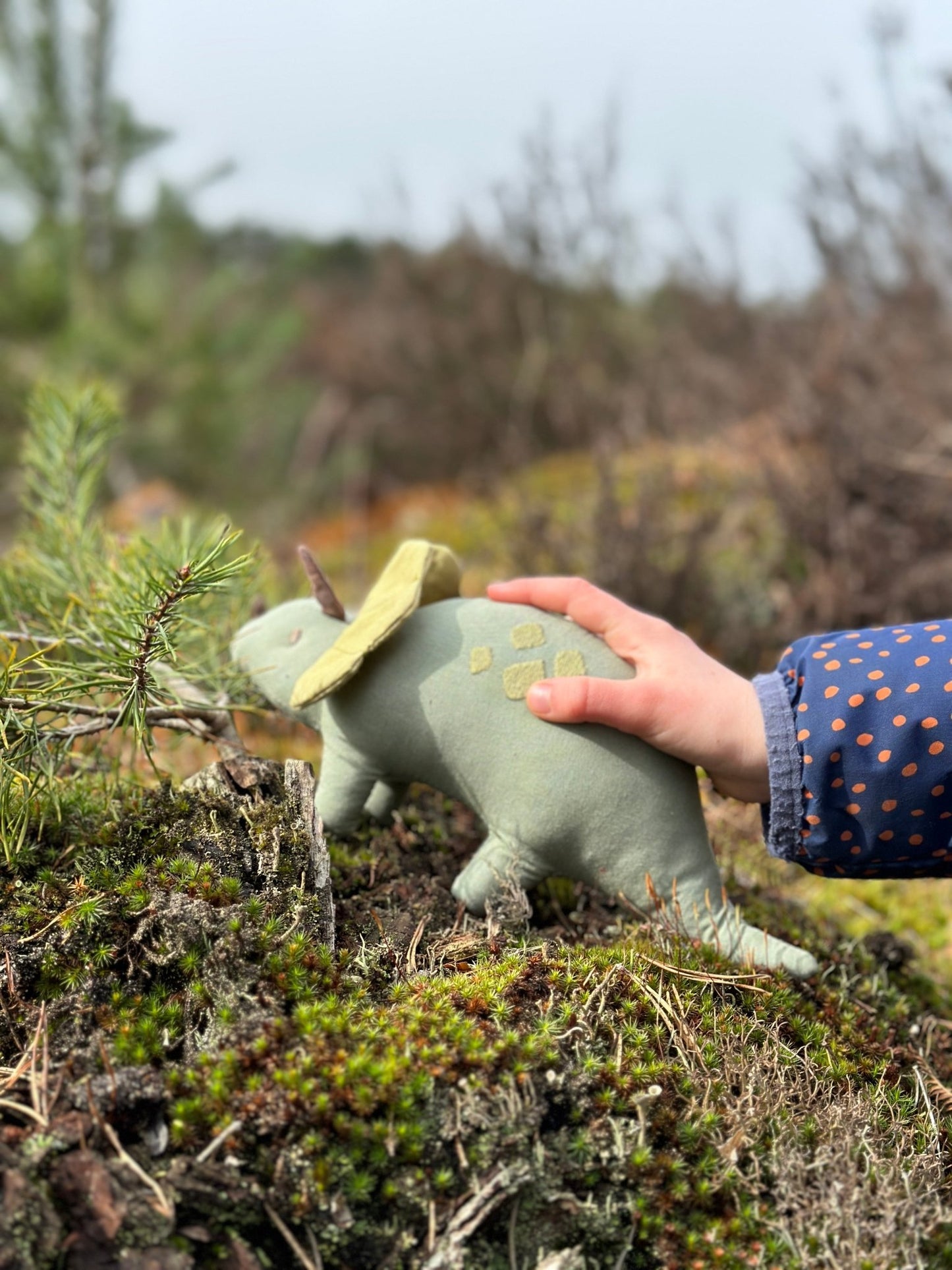 Trike Linen Dinosaur Toy - Toby Tiger